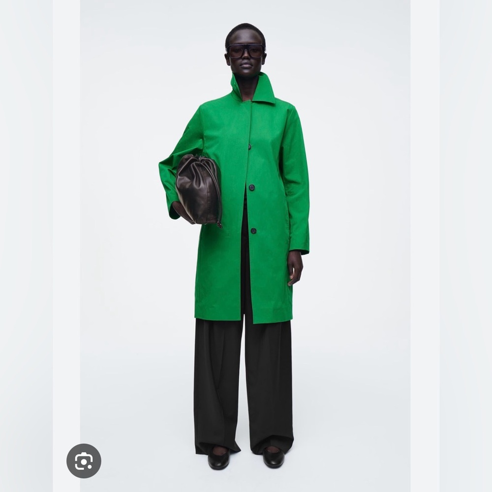 Cos Cotton Green Car Coat